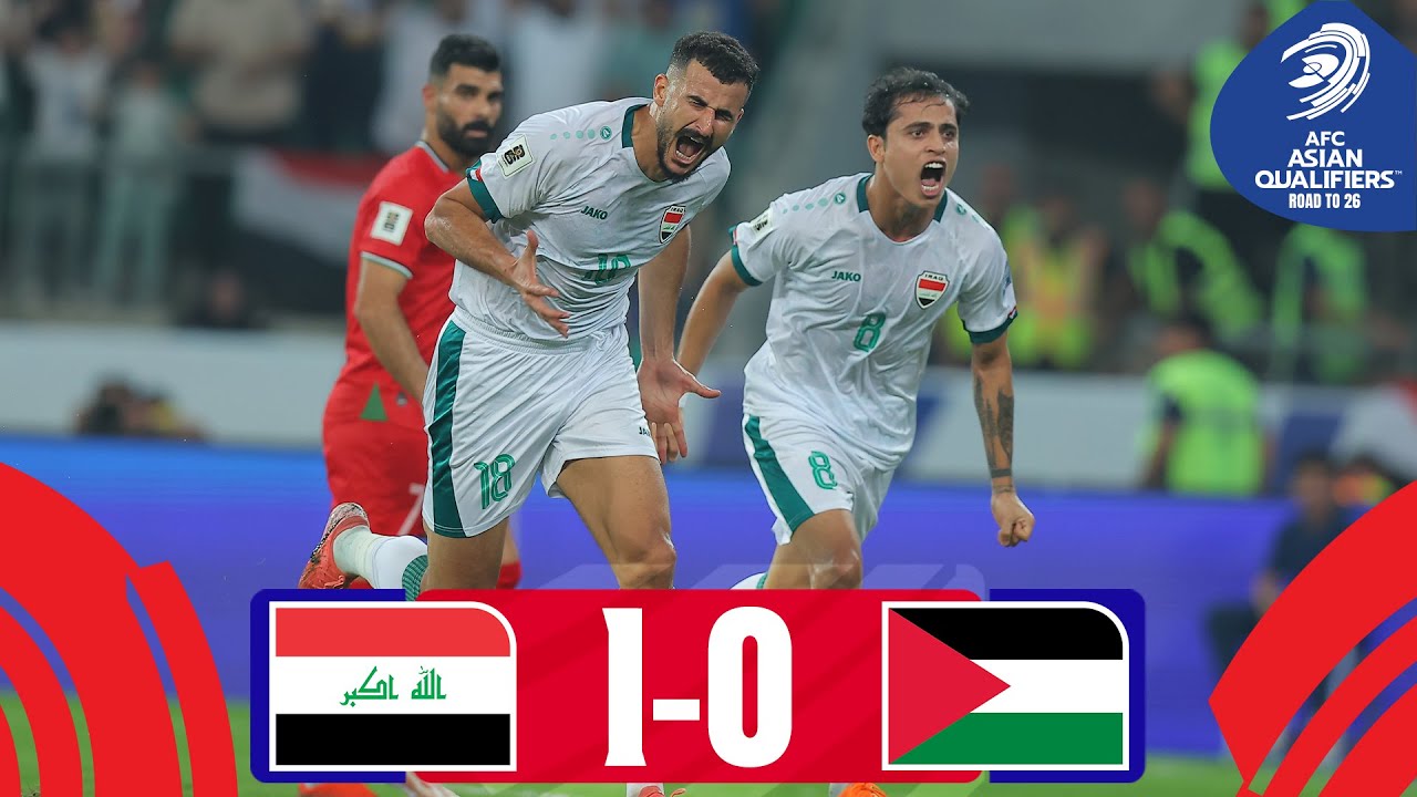 خلاصه بازی عراق 1-0 فلسطین