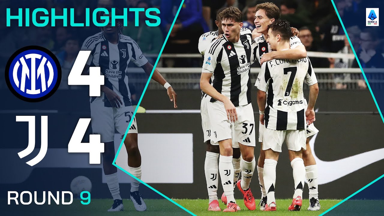 خلاصه بازی اینتر 4-4 یوونتوس