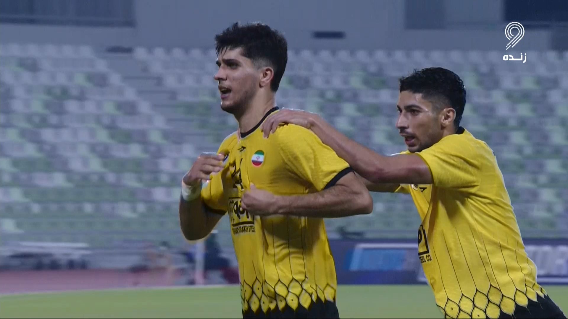 گل دوم سپاهان به شارجه توسط آریا یوسفی