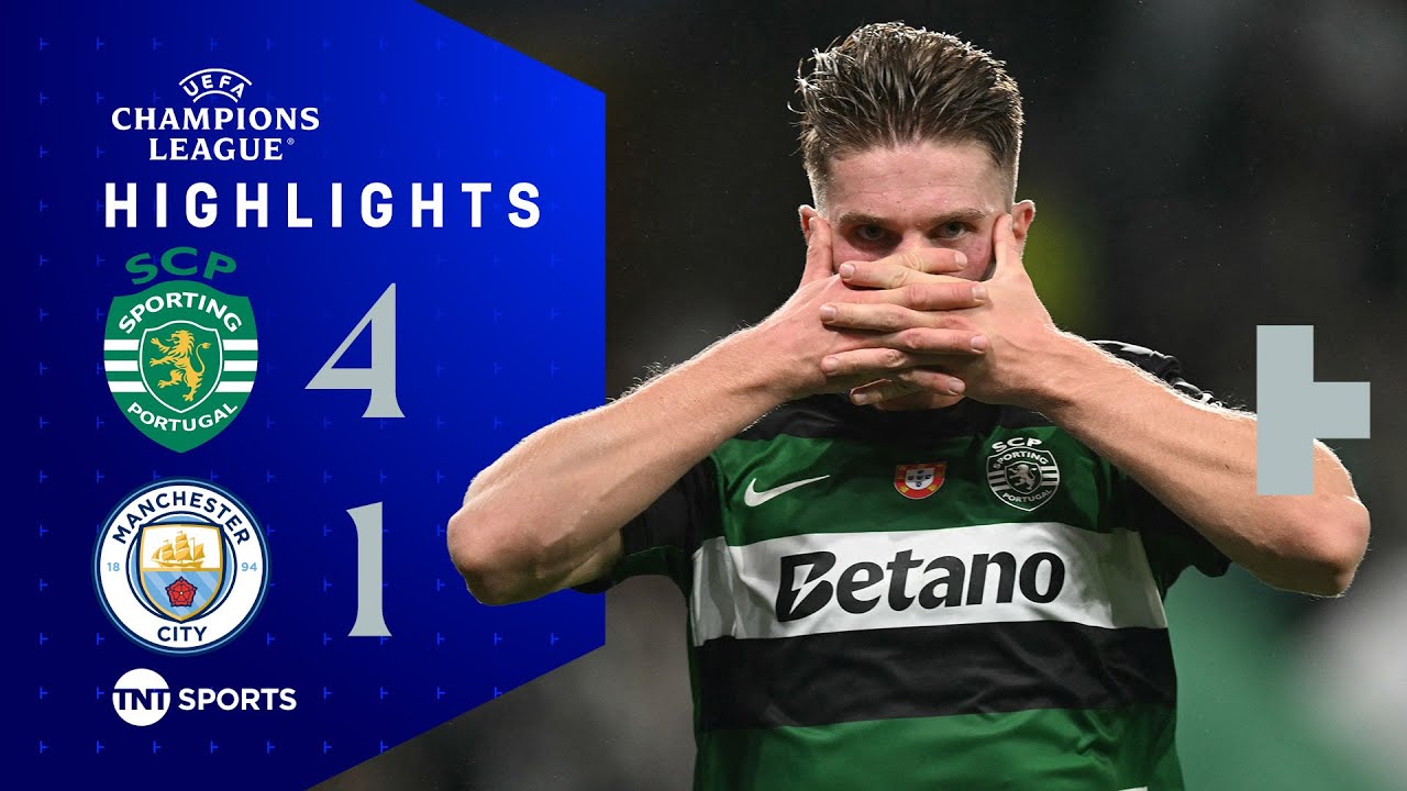 خلاصه بازی اسپورتینگ 4-1 منچسترسیتی