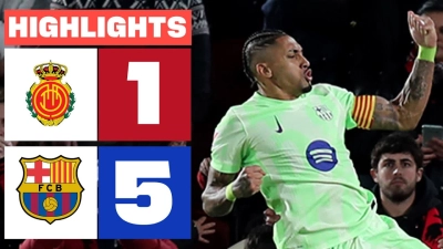 خلاصه بازی مایورکا 1-5 بارسلونا
