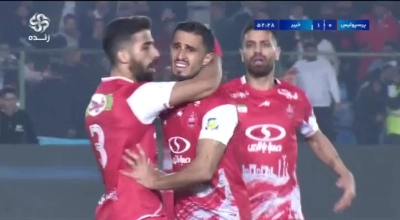 گل اول پرسپولیس به خیبر توسط علی علیپور