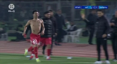 گل دوم پرسپولیس به خیبر توسط عیسی آل کثیر