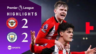 خلاصه بازی برنتفورد 2-2 منچسترسیتی