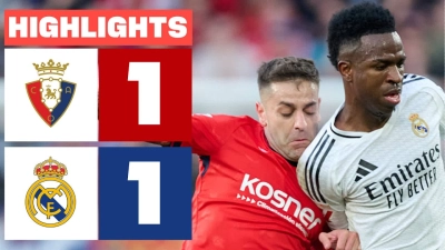 خلاصه بازی اوساسونا 1-1 رئال مادرید