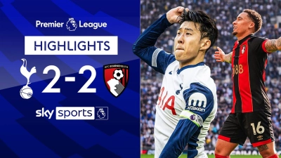 خلاصه بازی تاتنهام 2-2 بورنموث