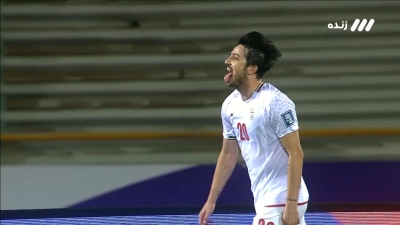گل اول ایران به امارات توسط سردار آزمون