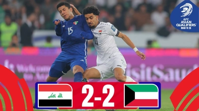خلاصه بازی عراق 2-2 کویت