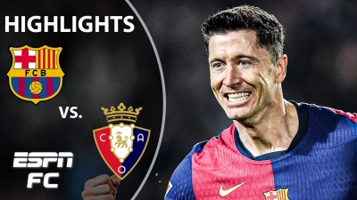 خلاصه بازی بارسلونا 3-0 اوساسونا