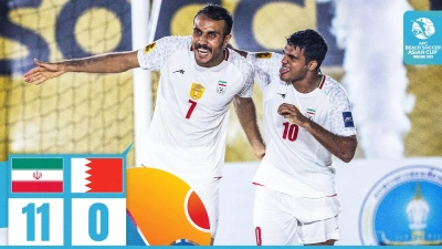 خلاصه بازی ساحلی ایران 11-0 بحرین