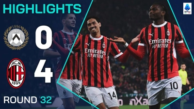 خلاصه بازی اودینزه 0-4 میلان