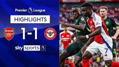 خلاصه بازی آرسنال 1-1 برنتفورد