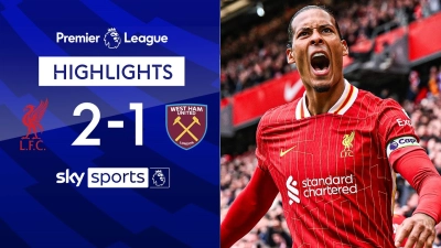 خلاصه بازی لیورپول 2-1 وستهام