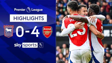 حلاصه بازی ایپسویچ 0-4 آرسنال