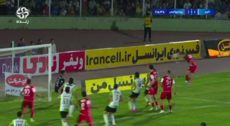 گل اول پرسپولیس به خیبر خرم آباد (فرشاد احمدزاده)