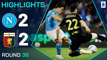 خلاصه بازی ناپولی 2-2 جنوا