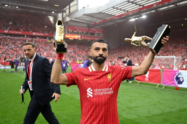 محمد صلاح آقای گل و بهترین گل‌ساز فصل ۲۵-۲۰۲۴ لیگ برتر انگلیس شد