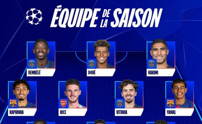 تیم منتخب لیگ قهرمانان در تسخیر شاگردان انریکه + عکس