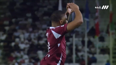 گل اول قطر به ایران توسط میگل پدرو