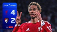 خلاصه بازی لیورپول 4-2 بورنموث