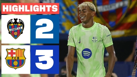 خلاصه بازی لوانته 2-3 بارسلونا