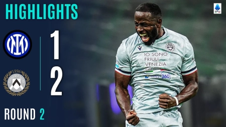 خلاصه بازی اینتر 1-2 اودینزه