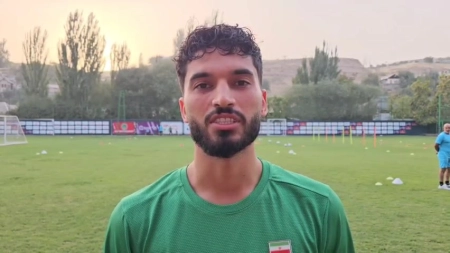 صحبت‌های محمد قربانی در حاشیه آخرین تمرین تیم ملی ایران قبل از بازی با تاجیکستان