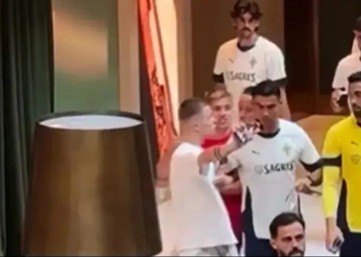 درگیری رونالدو با یک هوادار پیش از دیدار پرتغال و ارمنستان + عکس