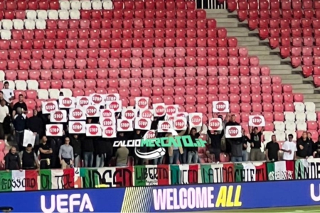 کارت قرمز هواداران آتزوری به رژیم صهیونیستی + عکس