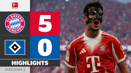 خلاصه بازی بایرن مونیخ 5-0 هامبورگ