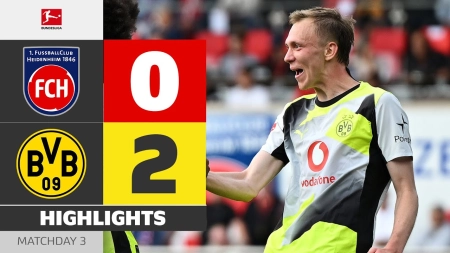 خلاصه بازی هایدنهایم 0-2 دورتموند