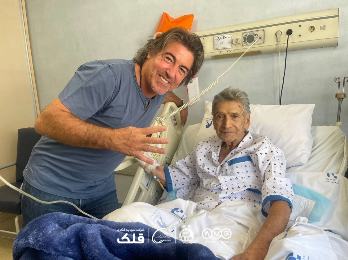 عیادت ساپینتو از اکبر کارگرجم؛ انرژی برای پیروزی استقلال + عکس