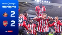 خلاصه بازی ساندرلند 2-2 آرسنال