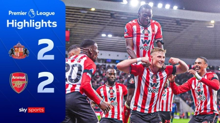 خلاصه بازی ساندرلند 2-2 آرسنال