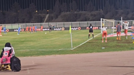 گل یاسر آسانی به پادیاب خلخال از زاویه کنار زمین