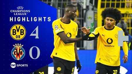 خلاصه بازی دورتموند 4-0 ویارئال