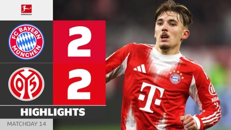 خلاصه بازی بایرن مونیخ 2-2 ماینتس