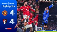 خلاصه بازی منچستریونایتد 4-4 بورنموث