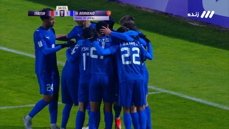 گل اول الدحیل به تراکتور توسط بنجامین بوریگاد