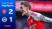 خلاصه بازی آرسنال 2-1 برایتون