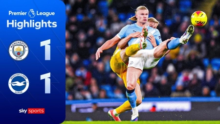 خلاصه بازی منچسترسیتی 1-1 برایتون