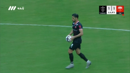 گل اول پرسپولیس به فولاد توسط علی علیپور