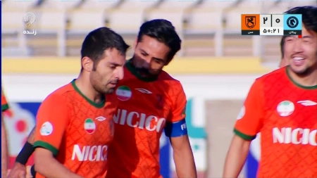 گل دوم مس رفسنجان به پیکان توسط سامان نریمان جهان