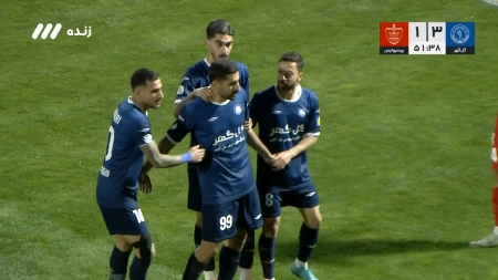 گل سوم گل گهر به پرسپولیس با دبل لطیفی فر