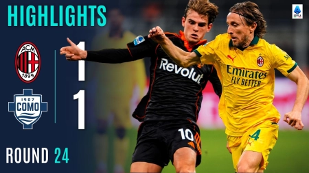 خلاصه بازی میلان 1-1 کومو