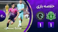 خلاصه بازی آلومینیوم 1-1 پیکان