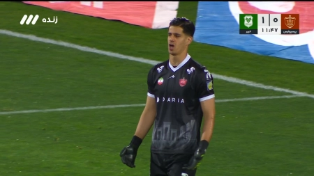 گل اول خیبر به پرسپولیس توسط احسان حسینی