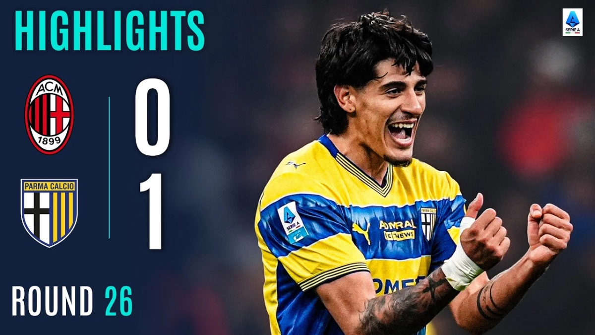 خلاصه بازی میلان 0-1 پارما