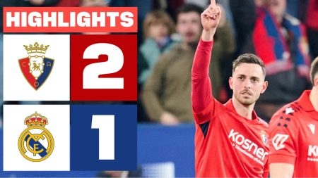 خلاصه بازی اوساسونا 2-1 رئال مادرید
