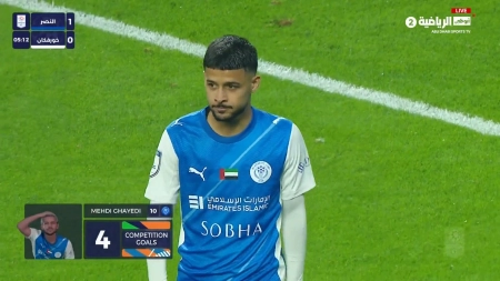 گل اول النصر به خورفکان توسط مهدی قایدی